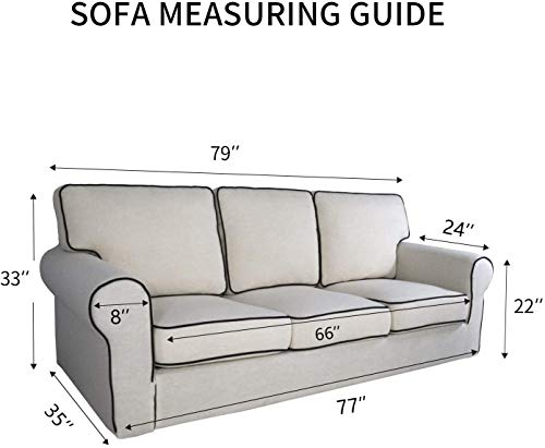 Reversible Quilted Sofa Cover Dog Couch Covers for Sofa (Large / Classic Blue/Ivory)