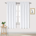 White Curtains 50% Light Blocking for Living Room 72 Inch 2 Panels (Pure White / 42"W x 72"L (Pack of 2))