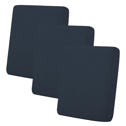 Stretch 3 Pieces Couch Cushion Cover for Sofa Seat (3-piece / Dark Blue)