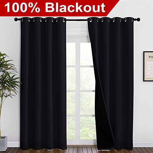 High End Thermal Curtains (Black / 55"W x 86"L (Pack of 2))