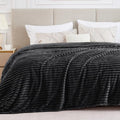 Ribbe Blankets Queen Size for Bed (Black / Queen(90"x90"))