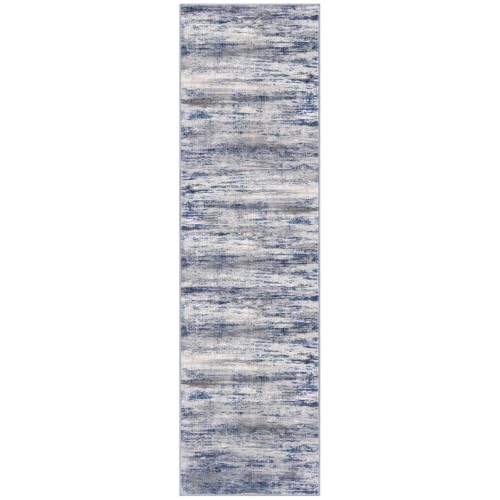 Modern Washable Rug Runner 2x7 Kitchen Runner Rugs Grey (Blue-grey / 2' x 7' (Runner))