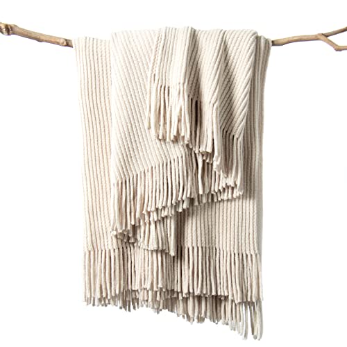 Chenille Throw Blanket 50x60 (A-cream / 50*60'')