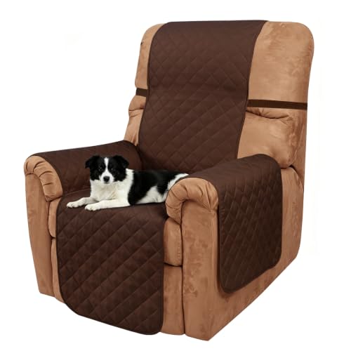 Reversible Recliner Chair Covers (Brown/Beige / 28'' Recliner)