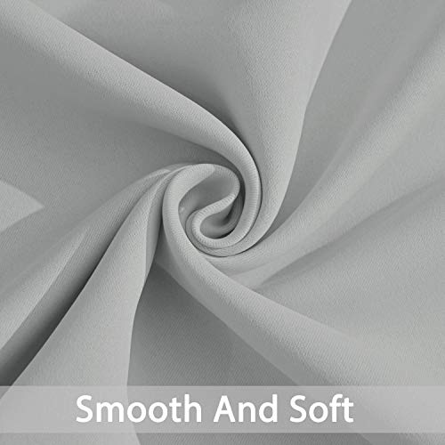 Blackout Curtains 38x84 inch Light Grey Thermal Drapes (Light Grey / 38"W x 84"L (Pack of 2))