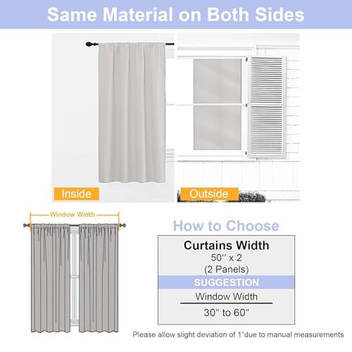 Ava Natural Extra Long 10ft Curtains for Patio 120 Inches Long 2 Panels Set (Natural / 50"W x 120"L (Pack of 2))