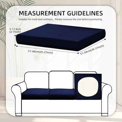 8 Pcs Outdoor Cushion Covers (Navy Blue / 8PCS)