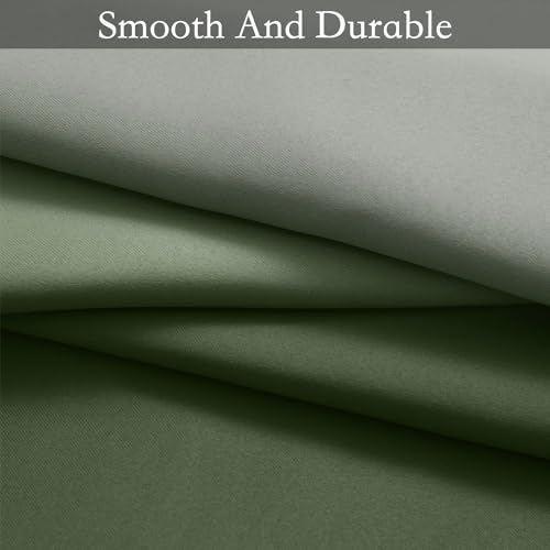 Sage Green to Grey White Ombre Room Darkening Curtains 84 Inch (52"W x 84"L (Pack of 2) / Sage Green to Grayish White)