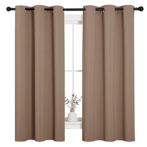Cappuccino Blackout Curtains for Bedroom 42" w x 63" L 2 Panels (Cappuccino / 42"W x 63"L (Pack of 2))