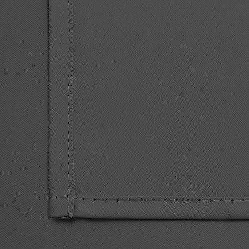 Blackout Curtains 38x84 inch Charcoal Grey Thermal Drapes (Charcoal Grey / 38"W x 84"L (Pack of 2))