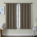 Ava Latte Short Blackout Curtains for Bedroom 54 Inches Long 2 Panels Set (Latte / 40"W x 54"L (Pack of 2))