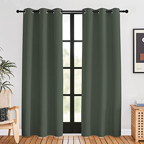 Thermal Curtains for Kids Room (Dark Mallard / 42"W x 80"L (Pack of 2))