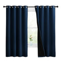 100% Blackout Curtains with Black Liners (Moroccan Blue / 55"W x 68"L (Pack of 2))