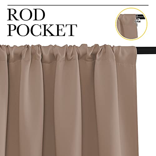 RV Blackout Curtains for Camper Windows (Cappuccino / 34"W x 36"L (Pack of 2))