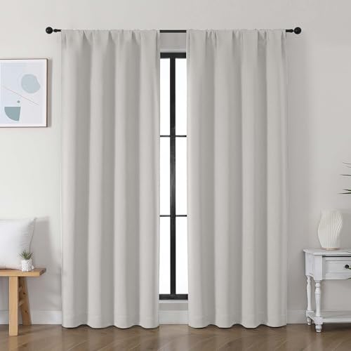 Ava Natural Blackout Curtains for Bedroom (Natural / 40"W x 72"L (Pack of 2))