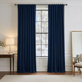 Blue Black Out Curtains 84 inches (Navy Blue / 52"W x 84"L (Pack of 2))