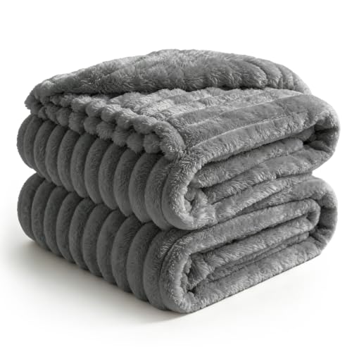 Ribbe Blankets Queen Size for Bed (Grey / Queen(90"x90"))