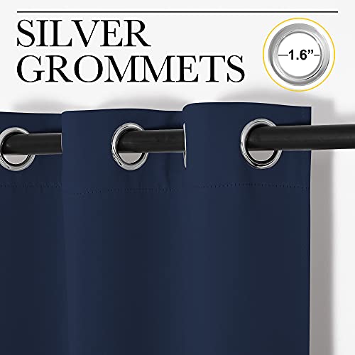 Blackout Draperies Curtains (Navy / 34"W x 48"L (Pack of 2))