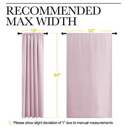 Living Room Curtains for Window (Baby Pink / 52"W x 84"L (Pack of 2))
