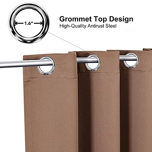 Room Darkening Curtains for Bedroom and Living Room 45 Inch Long (52"W x 45"L (Pack of 2) / Cappuccino)