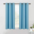Teal Blue Blackout Curtain Panels for Bedroom (Teal Blue / 42"W x 40"L (Pack of 2))