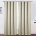 Blackout Curtains 52 x 120 Inch Long Light Beige Curtains Set of 2 Panels Room Darkening Curtains for Bedroom and Living Room (Light Beige / 52"W x 120"L (Pack of 2))