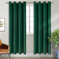 Green Blackout Curtains 84 Inch Length 2 Panels Set (Emerald Green / 46"W x 84"L (Pack of 2))