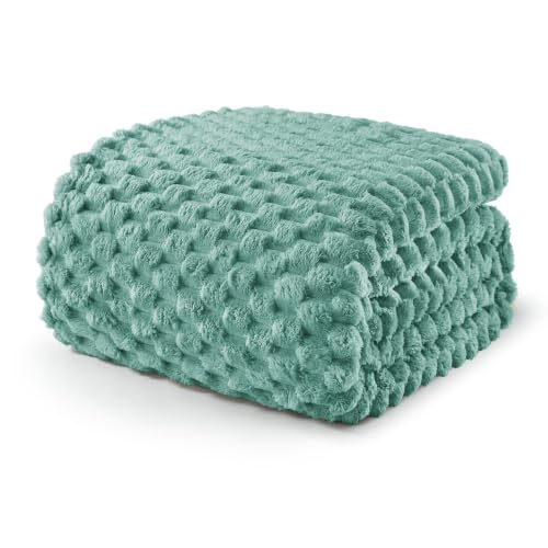 3D Fleece Queen Size Blanket for Bed (Celadon / Queen ( 90x90 IN ))