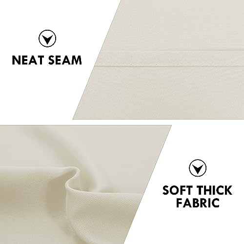 Blackout Curtains for Bedroom 42 x 84 Inch Long Light Beige 2 Panels (Light Beige / 42"W x 84"L (Pack of 2))