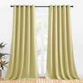 Bedroom Curtains Blackout Drapery Panels (Paler Yellow / 70"W x 108"L (Pack of 2))