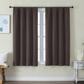 Ava Chocolate Short Blackout Curtains for Bedroom 54 Inches Long 2 Panels Set (Chocolate / 40"W x 54"L (Pack of 2))