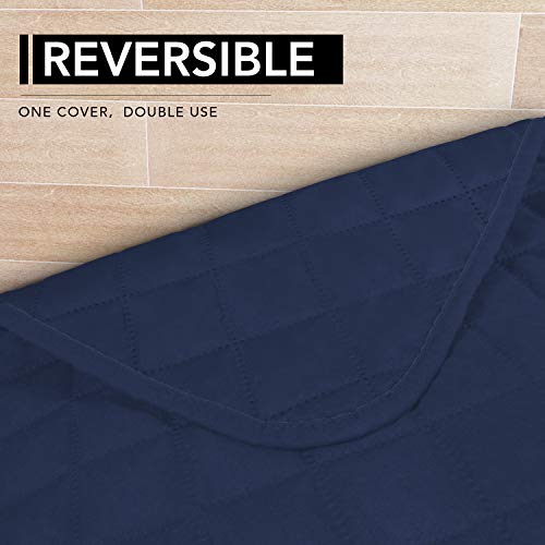 Sectional Couch Covers for Dogs L Shape Sofa Cover Reversible Sofa Slipcover Chaise Lounge Cover Furniture Protector Cover for Pets Dog Cat (42" x 52" / Navy/Navy)