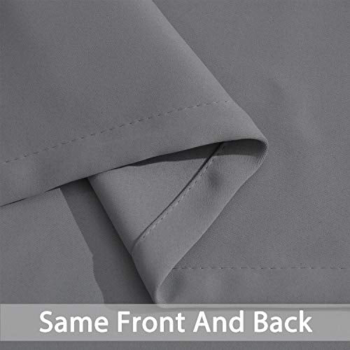 Grey Room Darkening Curtains 84 inch Gray Sliding Door Drapes (Grey / 100"W x 84"L (Pack of 1))
