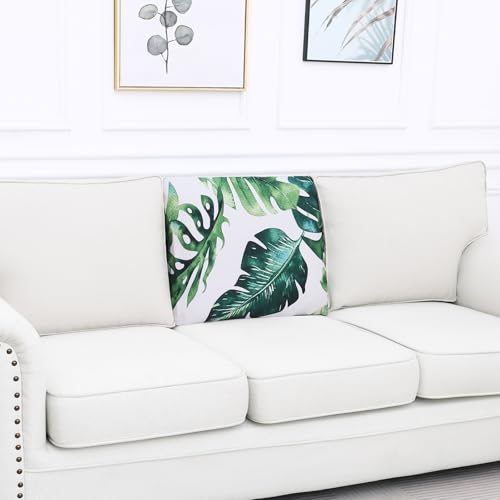 Printed Couch Cushion Covers (Green / Backrest Medium)
