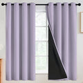 Lilac 100% Blackout Curtains Room Darkening Living Room 63 Inch (Lilac / 52"W x 63"L (Pack of 2))