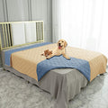 Waterproof Dog Bed Blankets Cover for Bed Couch Sofa Reversible (30x70 Inch (Pack of 1) / Sand+stoneblue)