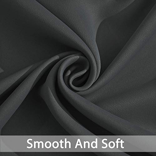 Dark Grey Room Darkening Curtains 84 inch Sliding Door Drapes (Dark Grey / 100"W x 84"L (Pack of 1))