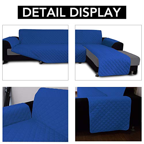 Reversible L Shape Sectional Couch Cover (Small / Classicblue/Classicblue)