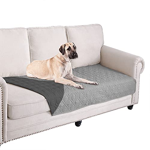 Waterproof Dog Bed Blankets Cover for Bed Couch Sofa Reversible (30x70 Inch (Pack of 1) / Grey+dark Grey)