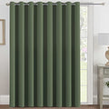 Blackout Patio Curtains 100 x 96 Inches for Sliding Door Extral Wide Blackout Curtain Panels Thermal Insulated Room Divider (100"W x 96"L (Pack of 1) / Bronze Green)