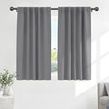 Curtains 45 Inches Long (Silver Grey / 52"W x 45"L (Pack of 2))