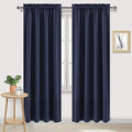 Blackout Curtains for Bedroom Living Room 52 x 84 Inch Long Navy (Navy / 52"W x 84"L (Pack of 2))