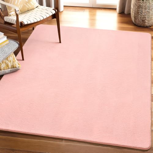 4x4 Square Area Rugs for Bedroom Living Room (4' x 4' (Square) / Pink)