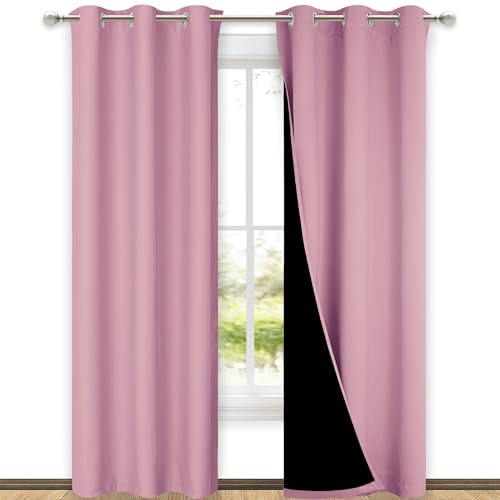 Crystal Pink Full Shade Curtain Panels (Crystal Pink / 42"W x 84"L (Pack of 2))