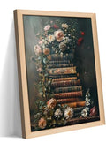 Moody Dark Academia Floral Wall Art (flower book / 10"L x 8"W)