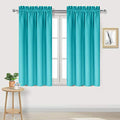 Blackout Curtains for Bedroom Living Room 38 x 54 Inch Long Turquoise (Turquoise / 38"W x 54"L (Pack of 2))