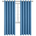 Denim Blue Blackout Curtains for Living Room 84 Inch Long (Faded Denim / 70"W x 84"L (Pack of 2))