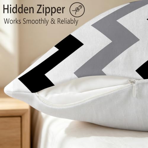 Throw Pillow Covers 18x18 (Black / 18" x 18" (Pack of 4))