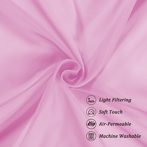 Pink Curtains Over Sink 36 Inch Length 2 Panels (Pink / 42"W x 36"L (Pack of 2))