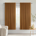Golden Brown Back Tab Blackout Curtains 52x63 Inches Long 2 Panels (Golden Brown / 52"W x 63"L (Pack of 2))